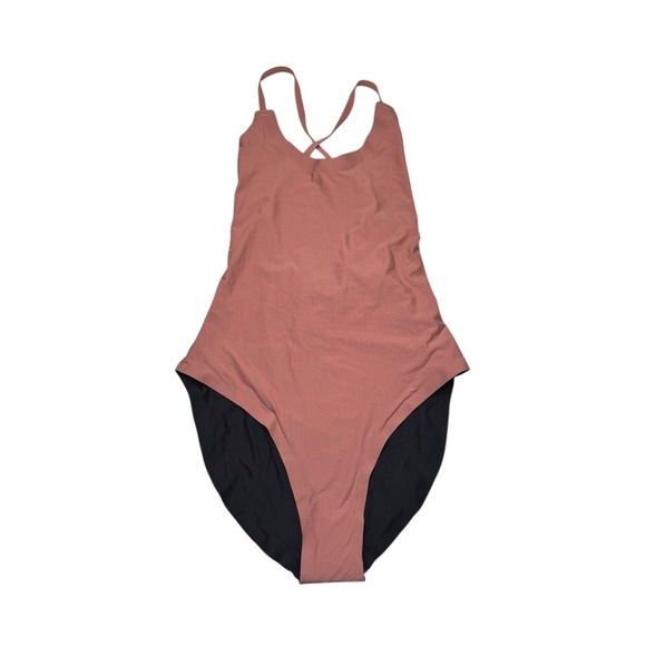 PilyQ PQ Swim One Piece Swimsuit Dusty Rose Medium Tassel Seamless Vacation - Picture 1 of 5